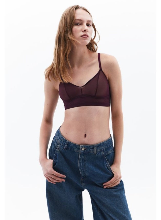 OXXO Tulle Bralette-POTENT PURPLE - Image 1